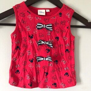 Disney Girls Minnie Mouse Tank Top Red,White & Blue Size 4/5